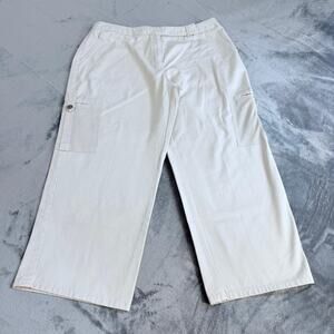 Izod Y2K Style Mid Rise Baggy Wide Khaki Cargo Pants Sz 14